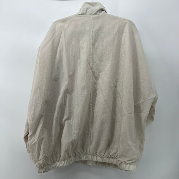 NWT Nike Swoosh Women's Cream Windbreaker Oversized Baggy Sport Jacket XL 1X 2XL - Picture 3 of 10